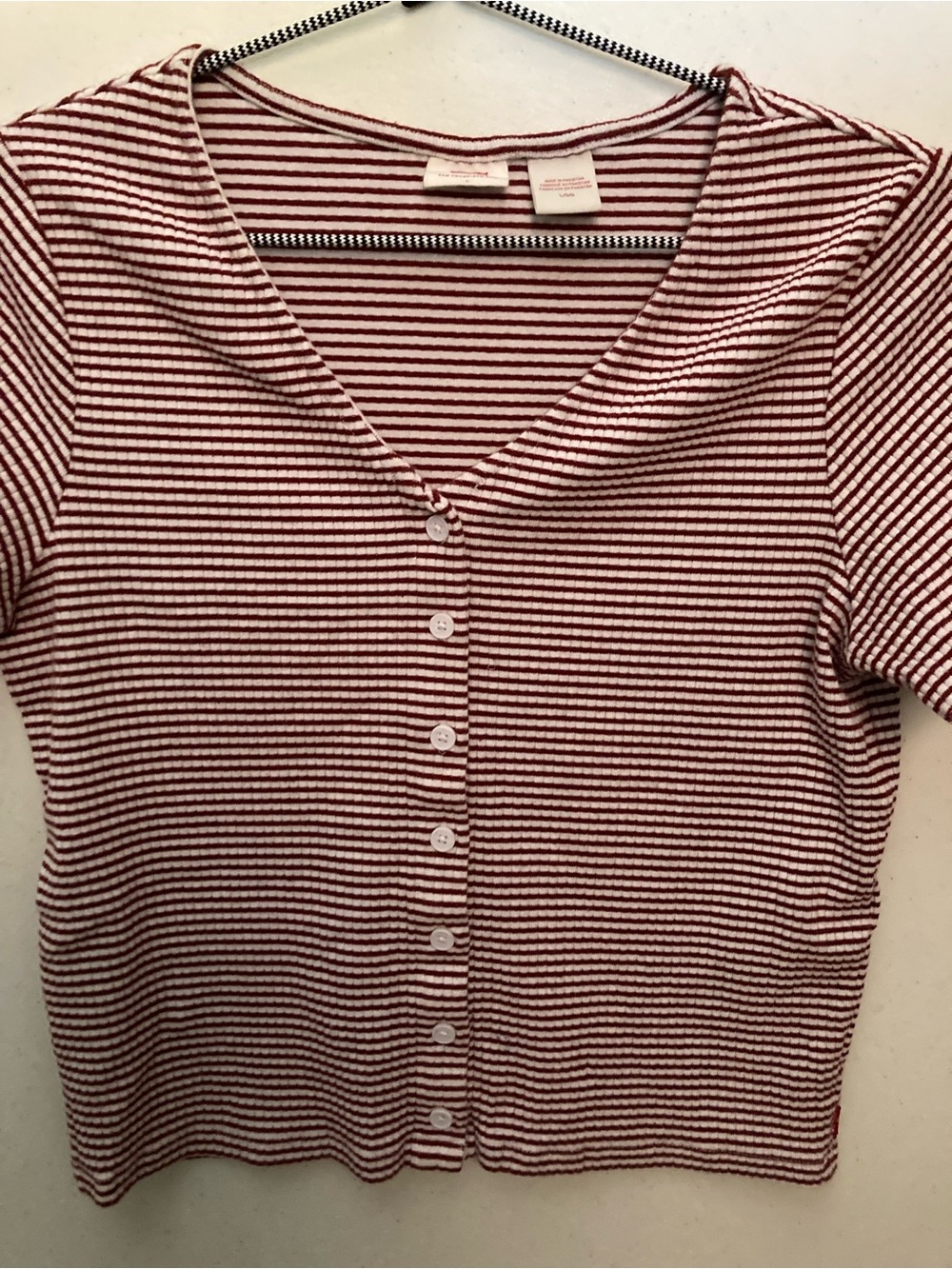 Levi’s Striped Button-Front Women’s Top - Red & White